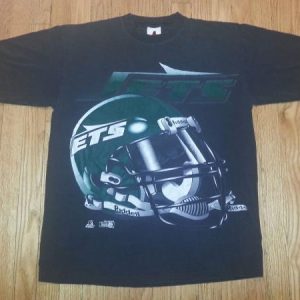 1994 NY Jets T-Shirt FADED 90s Riddell Helmet Old Logo XL