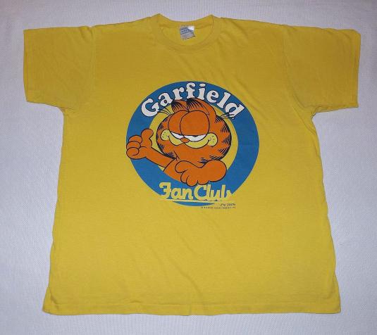 Vintage 70s GARFIELD FAN CLUB T-Shirt 1978 Jim Davis Sz XL | Defunkd