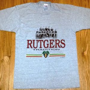 80s Rutgers T-Shirt 1989 Basketball College Tradition Sz L