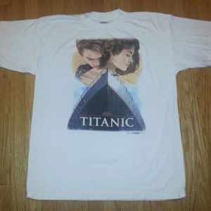 Vintage 90s TITANIC T-Shirt 1998 Movie DiCaprio Winslet XL