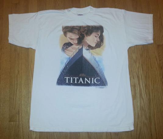 Vintage 90s TITANIC T-Shirt 1998 Movie DiCaprio Winslet XL | Defunkd