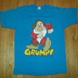 90s Grumpy T-Shirt 2-Sided Disney Seven Dwarves Snow White L