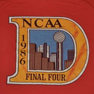 Vintage 80s NCAA Final Four Basketball T-Shirt - S