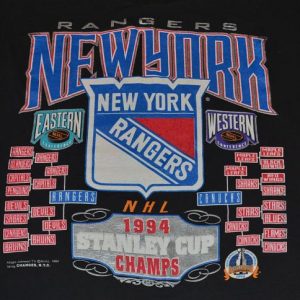 Vintage 90s NHL NY Rangers Stanley Cup T-Shirt