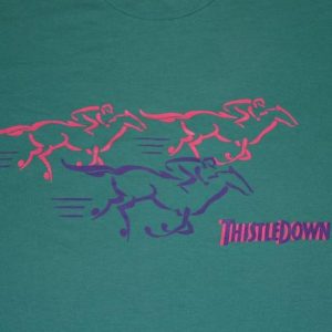 Vintage 80s 90s Thistledown Horse Racing T-Shirt, SOFT L, XL