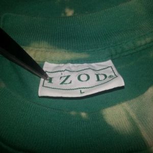 90s Izod T-Shirt Custom Reverse Tie-Dye FishSz XXL 2XL