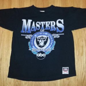 VTG 90s LOS ANGELES RAIDERS T-Shirt ABC Monday Night Sz L