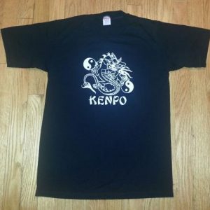 80s Kenpo T-Shirt Japanese Martial Arts Dragon Yin Yang Sz M