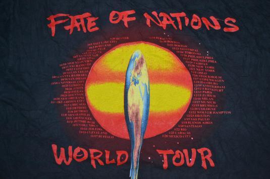 VINTAGE 1993 ROBERT PLANT FATE OF NATIONS WORLD TOUR T-SHIRT Defunkd