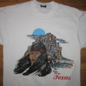 Vintage 1990 ugliest Texas t-shirt ever, large