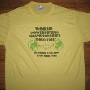 Vintage 1988 English weightlifting competition t-shirt, XL