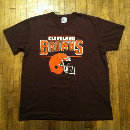 Vintage Cleveland Browns NFL football helmet t-shirt | Defunkd