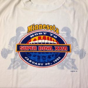 Vintage 1992 Super Bowl XXVI Minneapolis t-shirt