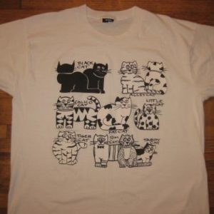 Vintage Late 1980's sweet cat t-shirt, L