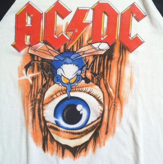 Vintage 1985 AC/DC Fly on the Wall raglan t-shirt | Defunkd