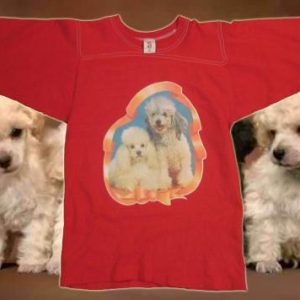 Vintage 1970's poodle iron-on jersey t-shirt, S-M