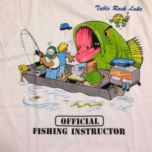 Vintage 1980's funny fishing instructor t-shirt