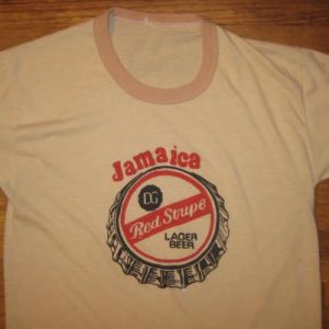 vintage Jamaica Red Stripe beer t-shirt, CRAZY soft & thin!!