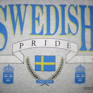 Vintage 1980's 1990's Swedish pride t-shirt, medium
