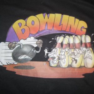 Vintage 1980s Bowling iron-on t-shirt, M L