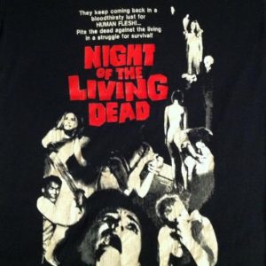 Vintage 1980's Night of the Living Dead horror movie t-shirt