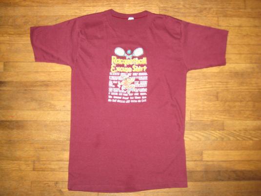 Vintage 1980’s racquetball excuses iron-on t-shirt, M-L | Defunkd