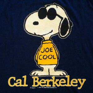 Vintage 1980's Snoopy Cal Berkeley soft and thin t-shirt