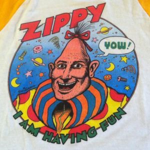 Vintage 1980's Zippy The Pinhead comic strip raglan t-shirt