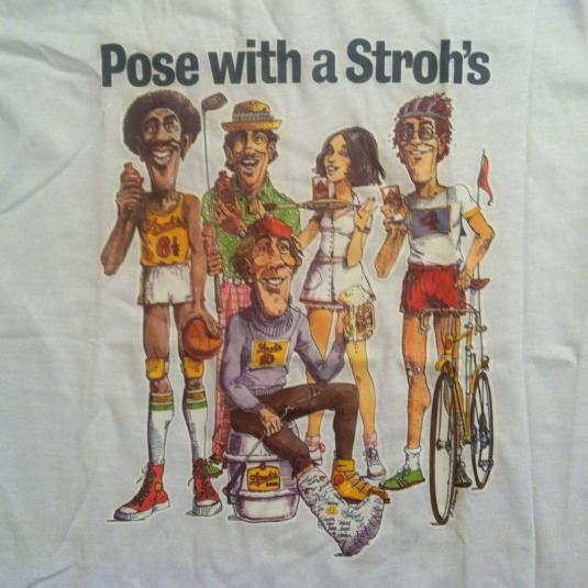 stroh's beer t shirt