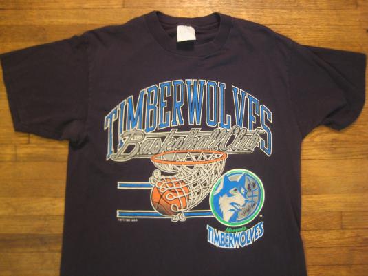 Vintage 1991 Minnesota Timberwolves Old Logo TSHIRT - L – Rad Max Vintage