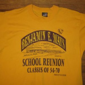 Vintage Early 90's Benjamin Mays school reunion t-shirt