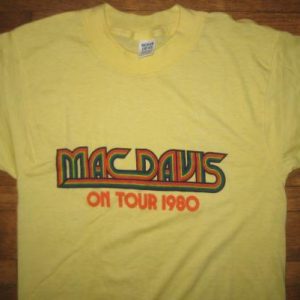 Vintage 1980 Mac Davis tour t-shirt, super soft and thin