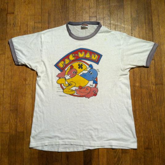 Vintage PAPER THIN 1980’s PAC MAN video game t-shirt | Defunkd