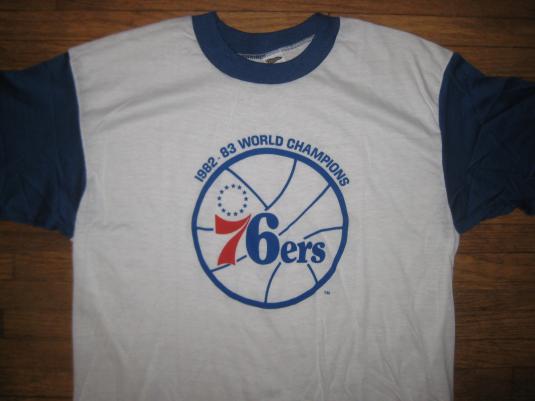 Vintage 1983 Philadelphia 76ers world champs t-shirt | Defunkd