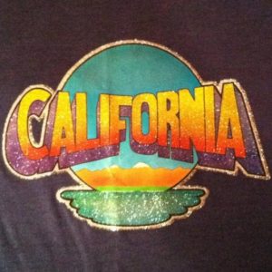 Vintage 1970's California sparkly iron-on t-shirt