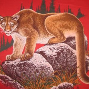 Vintage 1980's mountain lion t-shirt, soft and thin, medium