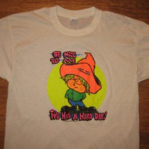 Vintage 1970's "Be nice to me" iron-on t-shirt, large