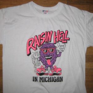 Vintage 1980's "Raisin Hell in Michigan" t-shirt, large