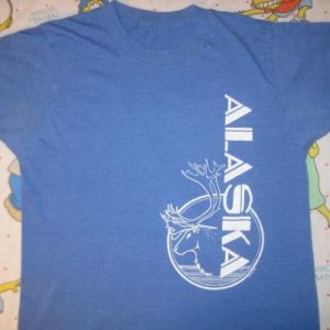 vintage 1980's Alaska Elk t-shirt, perfectly soft and thin!