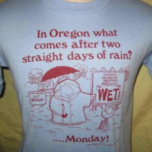 1980's rainy Oregon vintage t-shirt, M