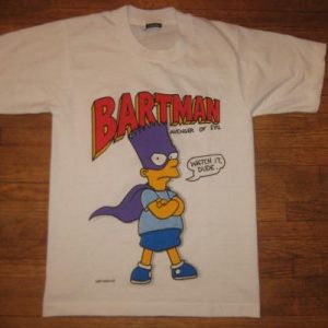 Vintage 1989-1990 Bartman t-shirt, small, The Simpsons