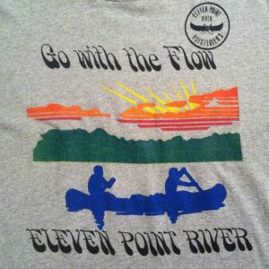 Vintage 1980's Eleven Point River canoeing t-shirt