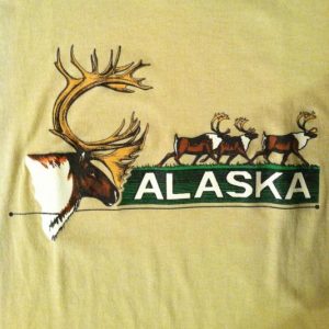 Vintage 1980's cute Alaska elk t-shirt