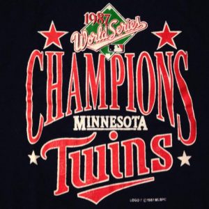 Vintage 1980's Minnesota Twins World Series t-shirt