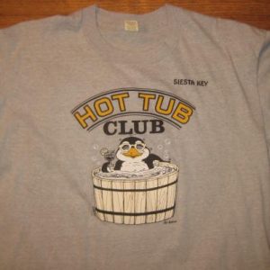 Vintage 1980's hot tubbing penguin t-shirt, Screen Stars