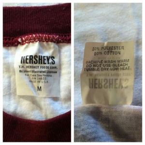 Vintage 1980's Hershey's Kisses chocolate lovers t-shirt