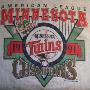 Vintage 1991 Minnesota Twins American League champs t-shirt