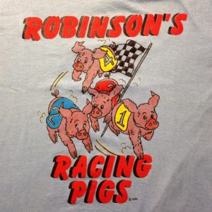 Vintage 1990 Robinson's Racing Pigs t-shirt