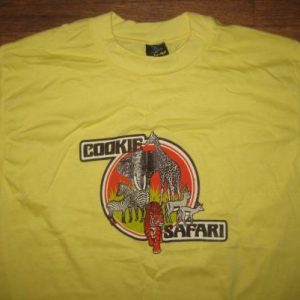 Vintage 1980's cookie safari t-shirt, soft and thin