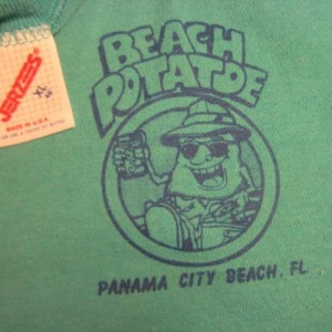 Vintage 1980's t-shirt "Beach Potatoe", soft and thin, XL